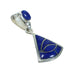 Silver Lapis Inlay Southwest Pendant MX64147